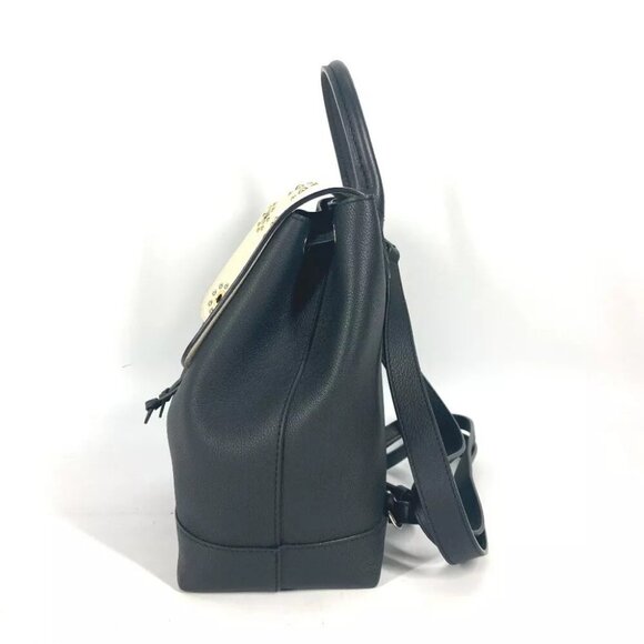 LOUIS VUITTON Rock Me Backpack Studs bag Backpack Leather Black/White main image 12